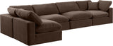 Comfy Velvet Modular Sectional - Luxurious Versatile Seating with Plush Down Feather Cushions