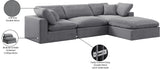 Comfy Modular Sectional Sofa - Luxurious Velvet, Overstuffed Cushions, Versatile Design for Comfort