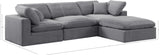 Comfy Modular Sectional Sofa - Luxurious Velvet, Overstuffed Cushions, Versatile Design for Comfort