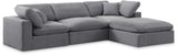 Comfy Modular Sectional Sofa - Luxurious Velvet, Overstuffed Cushions, Versatile Design for Comfort
