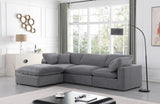 Comfy Modular Sectional Sofa - Luxurious Velvet, Overstuffed Cushions, Versatile Design for Comfort