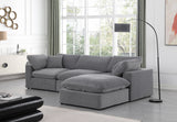 Comfy Modular Sectional Sofa - Luxurious Velvet, Overstuffed Cushions, Versatile Design for Comfort