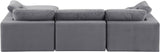 Comfy Modular Sectional Sofa - Luxurious Velvet, Overstuffed Cushions, Versatile Design for Comfort