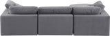 Comfy Modular Sectional Sofa - Luxurious Velvet, Overstuffed Cushions, Versatile Design for Comfort