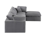 Comfy Modular Sectional Sofa - Luxurious Velvet, Overstuffed Cushions, Versatile Design for Comfort