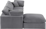 Comfy Modular Sectional Sofa - Luxurious Velvet, Overstuffed Cushions, Versatile Design for Comfort