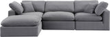 Comfy Modular Sectional Sofa - Luxurious Velvet, Overstuffed Cushions, Versatile Design for Comfort