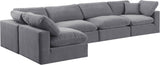 Comfy Velvet Modular Sectional - Luxurious Versatile Seating with Plush Down Feather Cushions