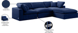 Comfy Modular Sectional Sofa - Luxurious Velvet, Overstuffed Cushions, Versatile Design for Comfort