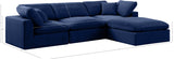 Comfy Modular Sectional Sofa - Luxurious Velvet, Overstuffed Cushions, Versatile Design for Comfort