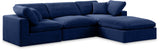 Comfy Modular Sectional Sofa - Luxurious Velvet, Overstuffed Cushions, Versatile Design for Comfort