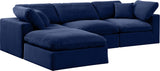 Comfy Modular Sectional Sofa - Luxurious Velvet, Overstuffed Cushions, Versatile Design for Comfort