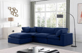 Comfy Modular Sectional Sofa - Luxurious Velvet, Overstuffed Cushions, Versatile Design for Comfort