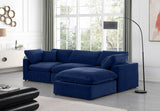 Comfy Modular Sectional Sofa - Luxurious Velvet, Overstuffed Cushions, Versatile Design for Comfort