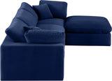 Comfy Modular Sectional Sofa - Luxurious Velvet, Overstuffed Cushions, Versatile Design for Comfort
