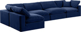 Comfy Velvet Modular Sectional - Luxurious Versatile Seating with Plush Down Feather Cushions