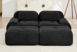 MIA 82'' Loveseat with 2 Ottomans
