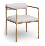 Axis - Linen Textured Beige Fabric Upholstered Dining Chair (Set of 2)