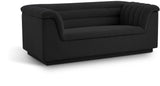 Cascade Loveseat - Modern Curved Arm Design with Deep Channel Tufting for Ultimate Comfort and Style