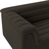 Cascade Loveseat - Modern Curved Arm Design with Deep Channel Tufting for Ultimate Comfort and Style