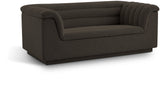 Cascade Loveseat - Modern Curved Arm Design with Deep Channel Tufting for Ultimate Comfort and Style
