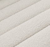 Cascade Chair - Modern Boucle Fabric Seating with Curved Arms and Deep Channel Tufting for Comfort