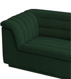 Cascade Loveseat - Modern Curved Arm Design with Deep Channel Tufting for Ultimate Comfort and Style