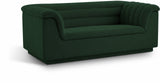 Cascade Loveseat - Modern Curved Arm Design with Deep Channel Tufting for Ultimate Comfort and Style