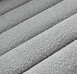 Cascade Chair - Modern Boucle Fabric Seating with Curved Arms and Deep Channel Tufting for Comfort