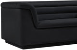 Cascade Loveseat - Modern Curved Arm Design with Deep Channel Tufting for Ultimate Comfort and Style
