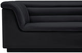 Cascade Loveseat - Modern Curved Arm Design with Deep Channel Tufting for Ultimate Comfort and Style