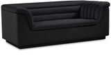 Cascade Loveseat - Modern Curved Arm Design with Deep Channel Tufting for Ultimate Comfort and Style