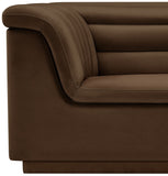 Cascade Chair - Modern Boucle Fabric Seating with Curved Arms and Deep Channel Tufting for Comfort