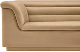Cascade Loveseat - Modern Curved Arm Design with Deep Channel Tufting for Ultimate Comfort and Style