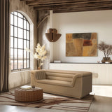 Cascade Loveseat - Modern Curved Arm Design with Deep Channel Tufting for Ultimate Comfort and Style