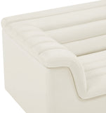 Cascade Chair - Modern Boucle Fabric Seating with Curved Arms and Deep Channel Tufting for Comfort