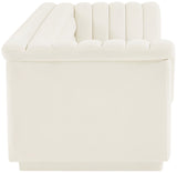 Cascade Boucle Fabric Sofa - Modern Elegance with Curved Arms and Deep Channel Tufting for Comfort