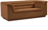 Cascade Loveseat - Modern Curved Arm Design with Deep Channel Tufting for Ultimate Comfort and Style