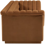 Cascade Boucle Fabric Sofa - Modern Elegance with Curved Arms and Deep Channel Tufting for Comfort