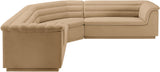 Cascade Modular Sectional - Sleek Curved Arms & Deep Channel Tufting for Ultimate Comfort & Style