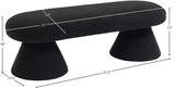 Drum Stylish Faux Shearling Teddy Fabric Bench – Contemporary Comfort for Any Room Décor Upgrade