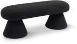 Drum Stylish Faux Shearling Teddy Fabric Bench – Contemporary Comfort for Any Room Décor Upgrade