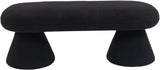 Drum Stylish Faux Shearling Teddy Fabric Bench – Contemporary Comfort for Any Room Décor Upgrade