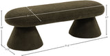 Drum Stylish Faux Shearling Teddy Fabric Bench – Contemporary Comfort for Any Room Décor Upgrade