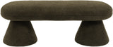 Drum Stylish Faux Shearling Teddy Fabric Bench – Contemporary Comfort for Any Room Décor Upgrade