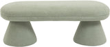 Drum Stylish Faux Shearling Teddy Fabric Bench – Contemporary Comfort for Any Room Décor Upgrade