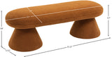 Drum Stylish Faux Shearling Teddy Fabric Bench – Contemporary Comfort for Any Room Décor Upgrade
