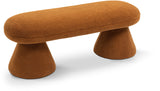Drum Stylish Faux Shearling Teddy Fabric Bench – Contemporary Comfort for Any Room Décor Upgrade
