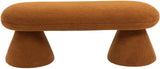Drum Stylish Faux Shearling Teddy Fabric Bench – Contemporary Comfort for Any Room Décor Upgrade