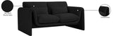 Stylus 64" Boucle Fabric Upholstered Loveseat